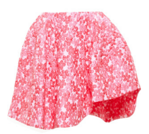 Simone Rocha Asymmetric Cloque Floral Skirt