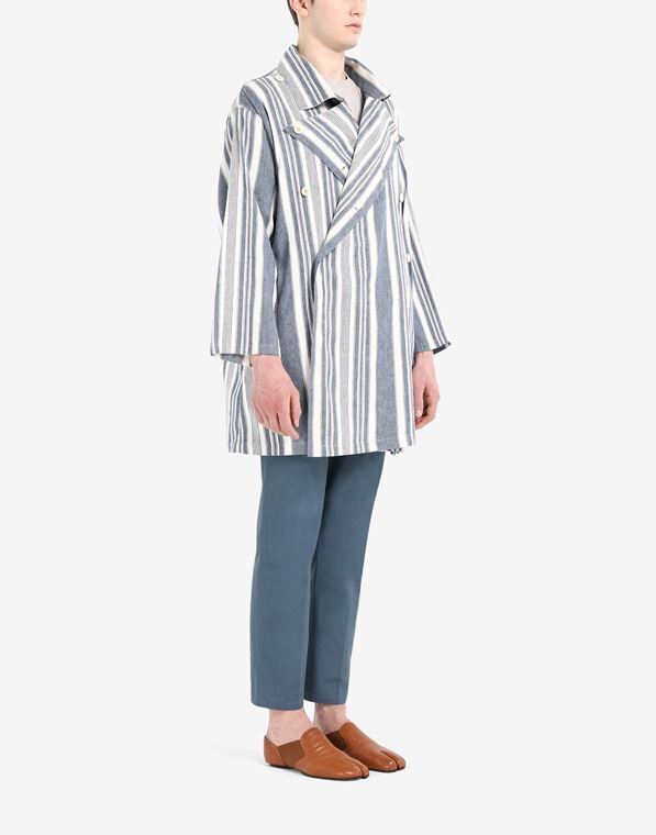 MAISON MARGIELA ストライプ リネン オーバーシャツ