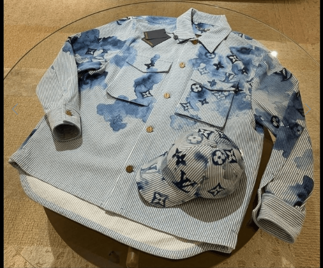 LOUISVUITTON ストライプモノグラム デニムシャツ