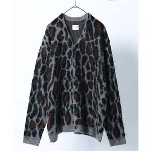FREAK'S STORE ビッグシルエット モヘヤタッチ 総柄 ルーズカーディガン