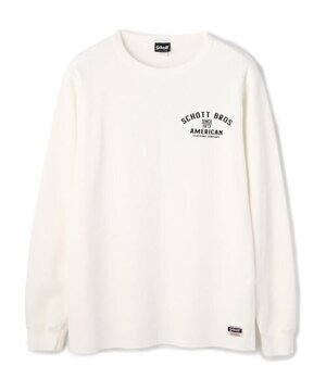 Schott LS OLD GRAPHIC CREWNECK T－SHIRT