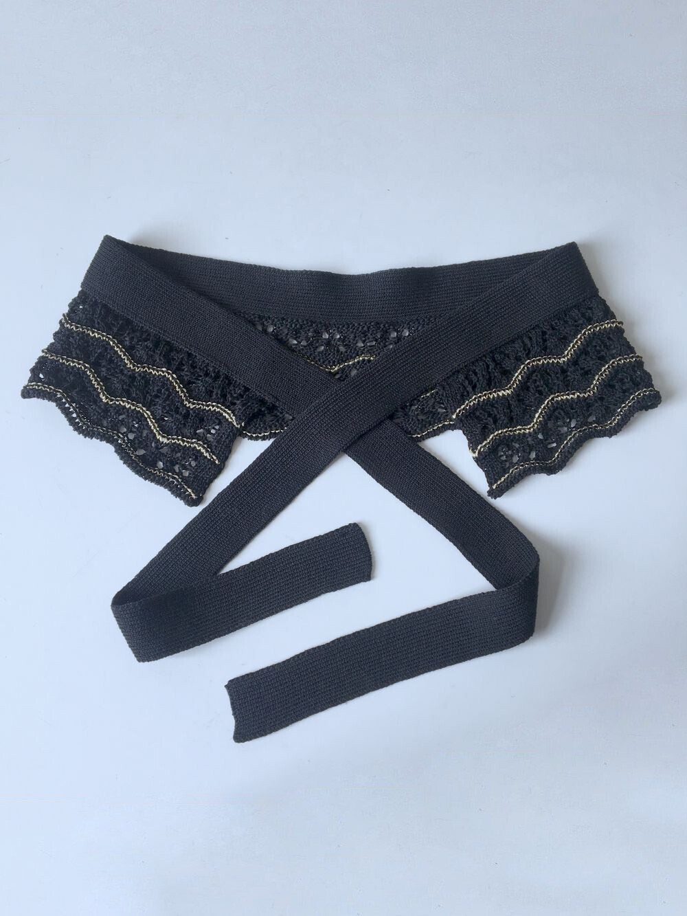 YUKI SHIMANE Waving Lace knit belt