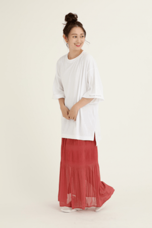 mite shirring pleats sk