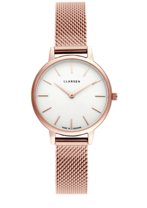 LLARSEN CAROLINE (LW46) Rose gold bracelet / White dial