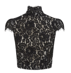 Alice + Olivia Marcy Open Back Lace Top
