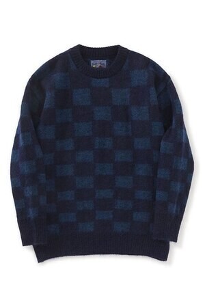 BLUE BLUE JAPAN グラデーションイチマツ モヘア クルーネック