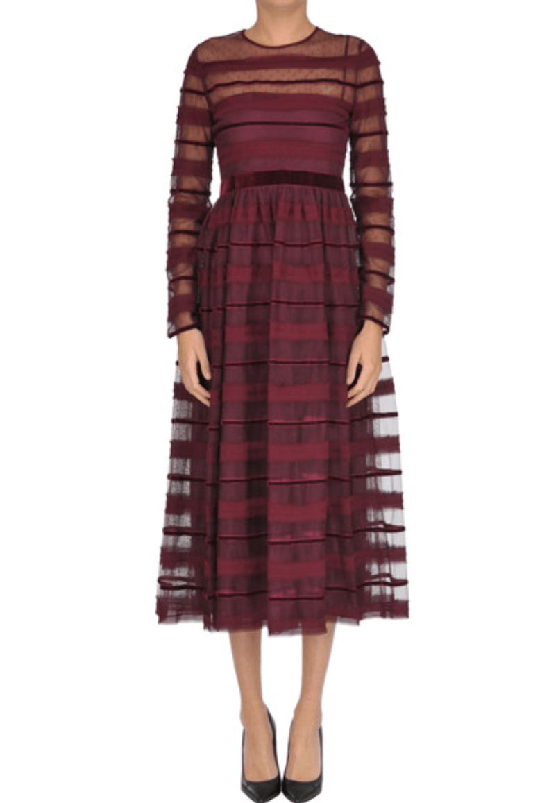 RED VALENTINO Abito in tulle plumetis