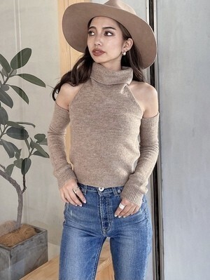 GYDA 2WAYチョーカーニットTOPS