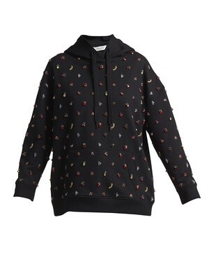 VALENTINO Fruit Jeweled Logo Hoodie