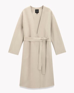 Theory Luxe New Divide Collarless Coat
