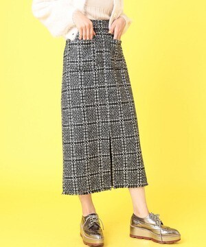 mystic 花柄切替えシフォンワンピ