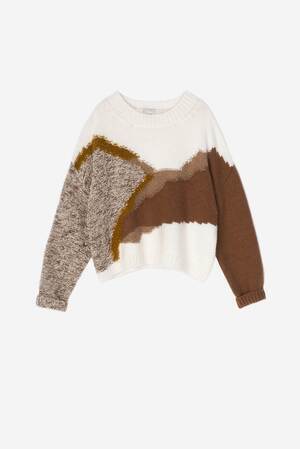 ALYSI INLAY SWEATER