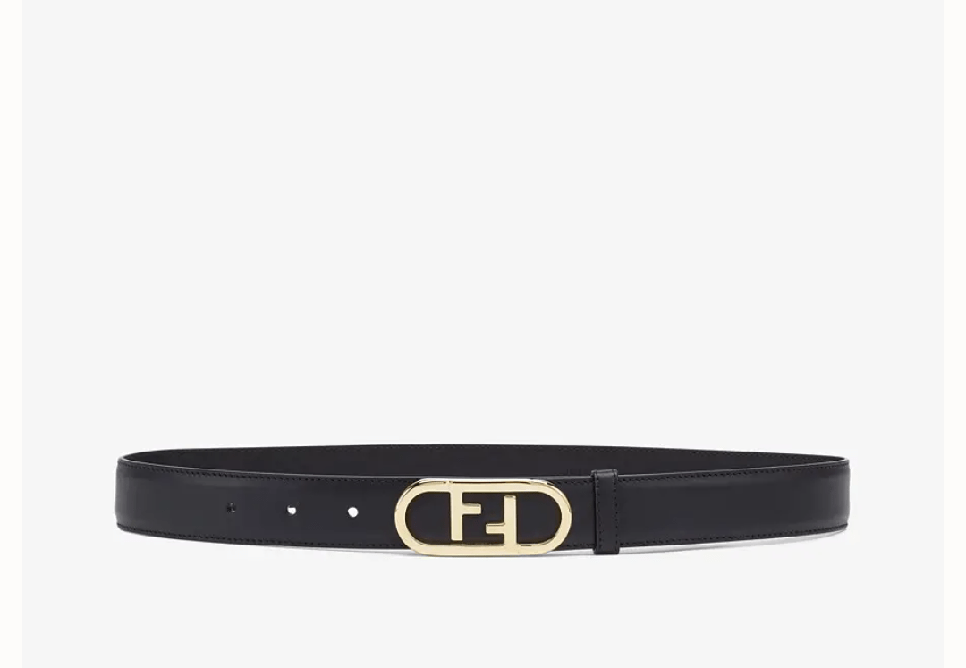 FENDI ブラックレザー ベルト