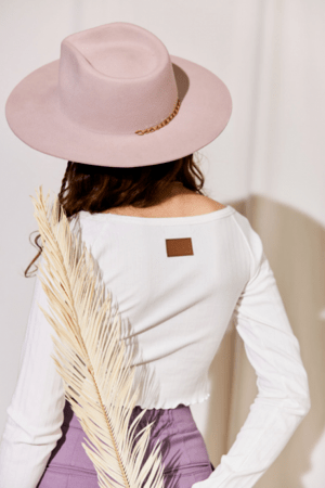 ALEXIA STAM Mellow Hem Rib Long Sleeve Top White