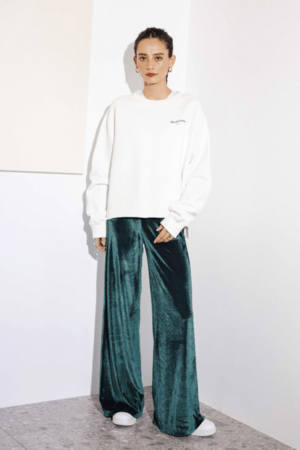 ALEXIA STAM Velour Easy Pants Green