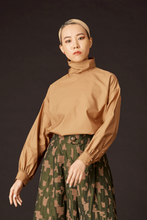 canaco_ HIGH NECK BLOUSE（S-071）