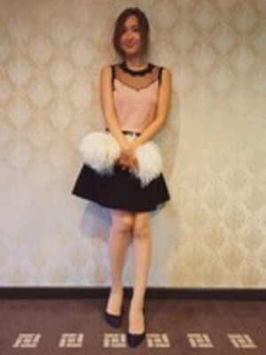RED VALENTINO RED Valentino Contrast Dress W/ Point D'Esprit Neck