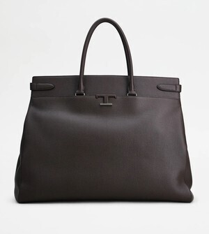 TOD'S レザー トッズ T タイムレス 48H トラベル バッグ ラージ