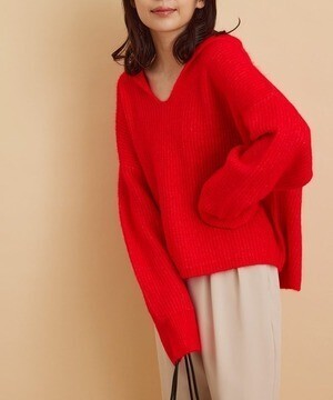 SALON adam et rope' 【WEB限定】セーラーカラーニット