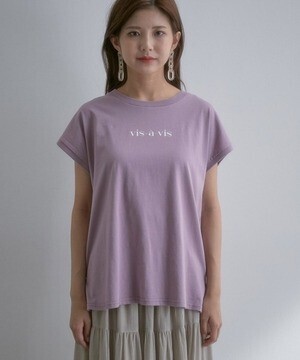 vis-`a-vis 【WEB限定】フレンチスリーブロゴTシャツ