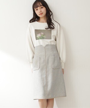 JILLSTUART パイピングツイードスカート
