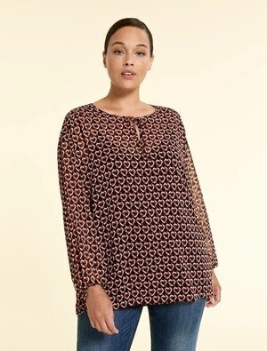 MARINA RINALDI PRINTED GEORGETTE SHIRT
