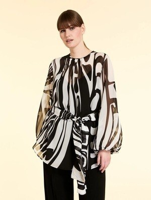 MARINA RINALDI SILK GEORGETTE TUNIC
