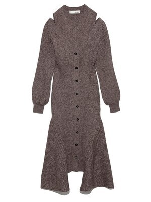 Lily Brown レイヤードニットワンピース
