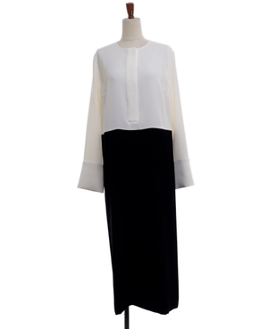 YOKO CHAN Band-collar Layered Dress 長袖ワンピース