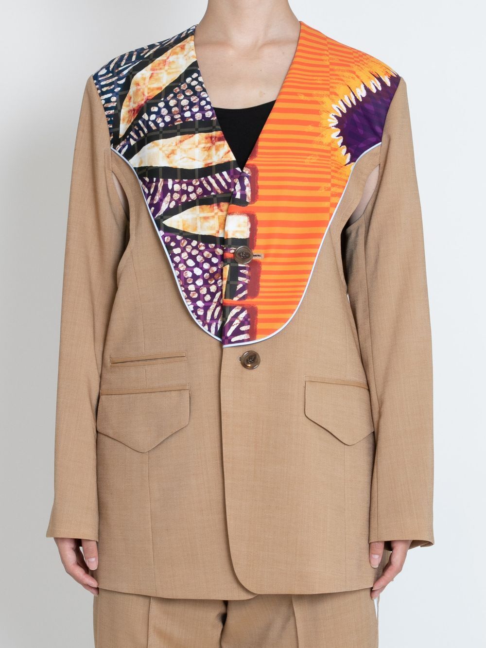 BASE MARK Ethnic Comb. Jacket