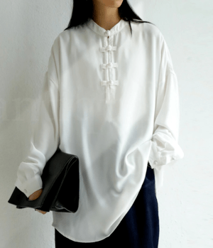 antiqua チャイナボタンシャツ シャツ レディース トップス ・zy-00040u