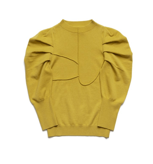Hdxuly Power Shoulder Knit Tops