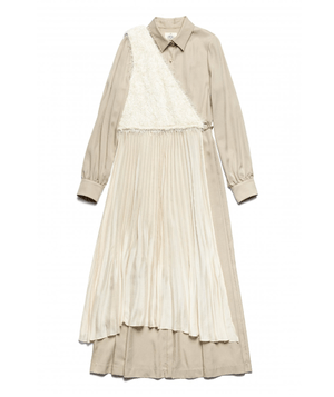 Hdxuly Vest Layered Shirt Dress