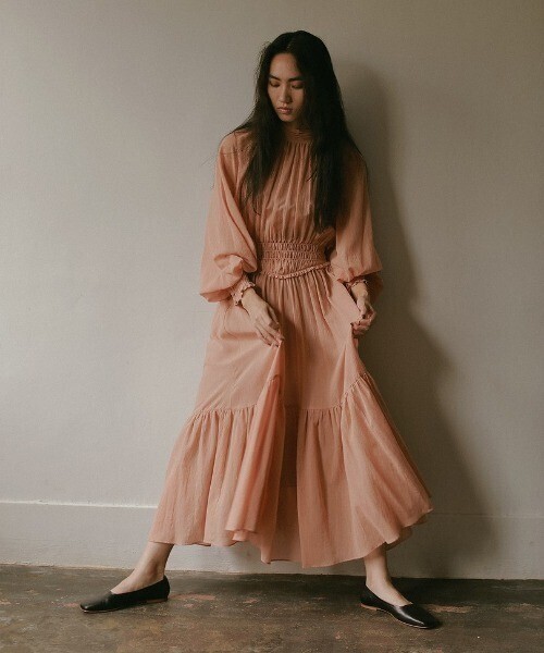 CASA FLINE ハイネックバックリボンドレス