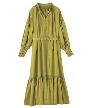 KOH.style フリルカラーシャーリングワンピース