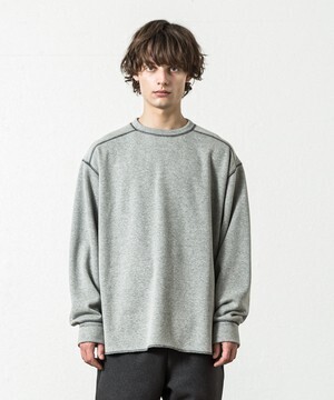 SLICK Mouton Jersey Stitch Work Pullover