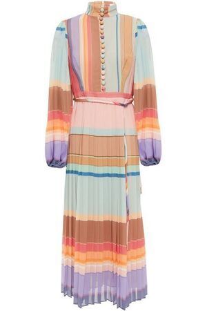 Zimmermann ストライプジャカード ミディワンピース