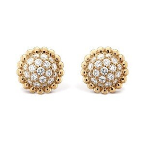 Van Cleef & Arpels ペルレ ダイヤモンド イヤリング