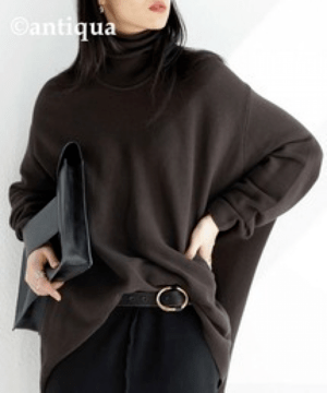antiqua タートルコクーンニット ニット レディース トップス・na-00339