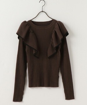 frames RAY CASSIN 配色ラッフルニットプルオーバー