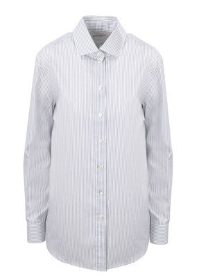 SAINT LAURENT Striped Oversized Shirt In Multi