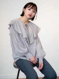 LADYMADE BIGフレアカラー2WAYブラウス