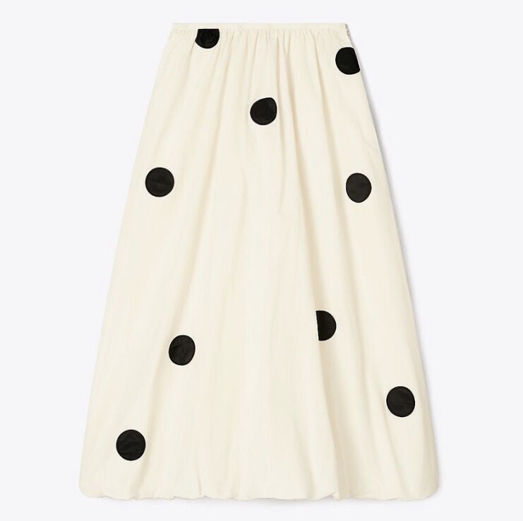 Tory Burch SILK TAFFETA BUBBLE SKIRT