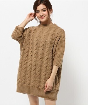 THEATRE PRODUCTS ケーブルバルキーニット ワンピース