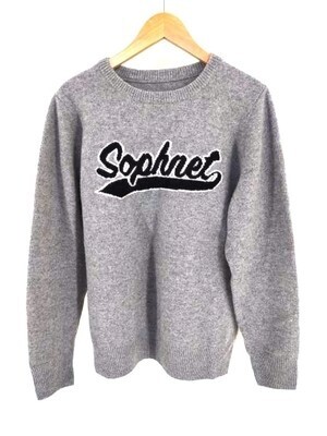 SOPHNET. カシミヤ混ロゴニット