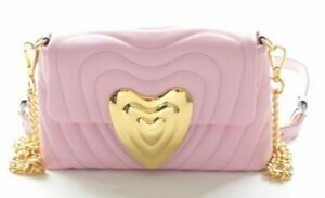 ESCADA スモール レザー キルティング ハート クラッチ ショルダーバッグ ピンク スウィートラブ