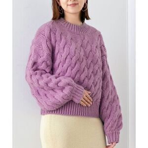SALON adam et rope' ローゲージケーブルニット
