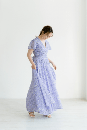 mite Aライン flower onepiece