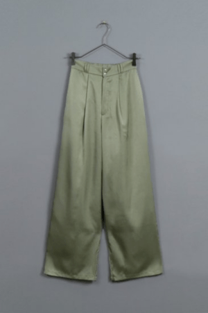 &g’aime Satin wide tuck pants 988-69602