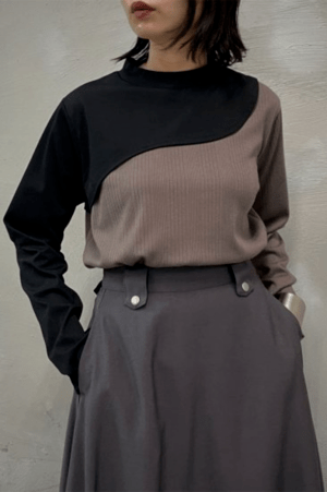 &g’aime Deformed layered tops 988-69103